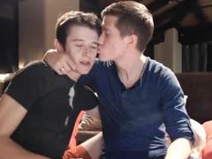 Cute twink boyfriends are hotly exciting while watching online gay porn video